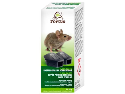Fortus Flash Paste anti-souris 2x10 g + boîte d'appâtage 1