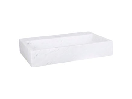 Differnz Flat lave-mains 38x24 cm marbre blanc 1
