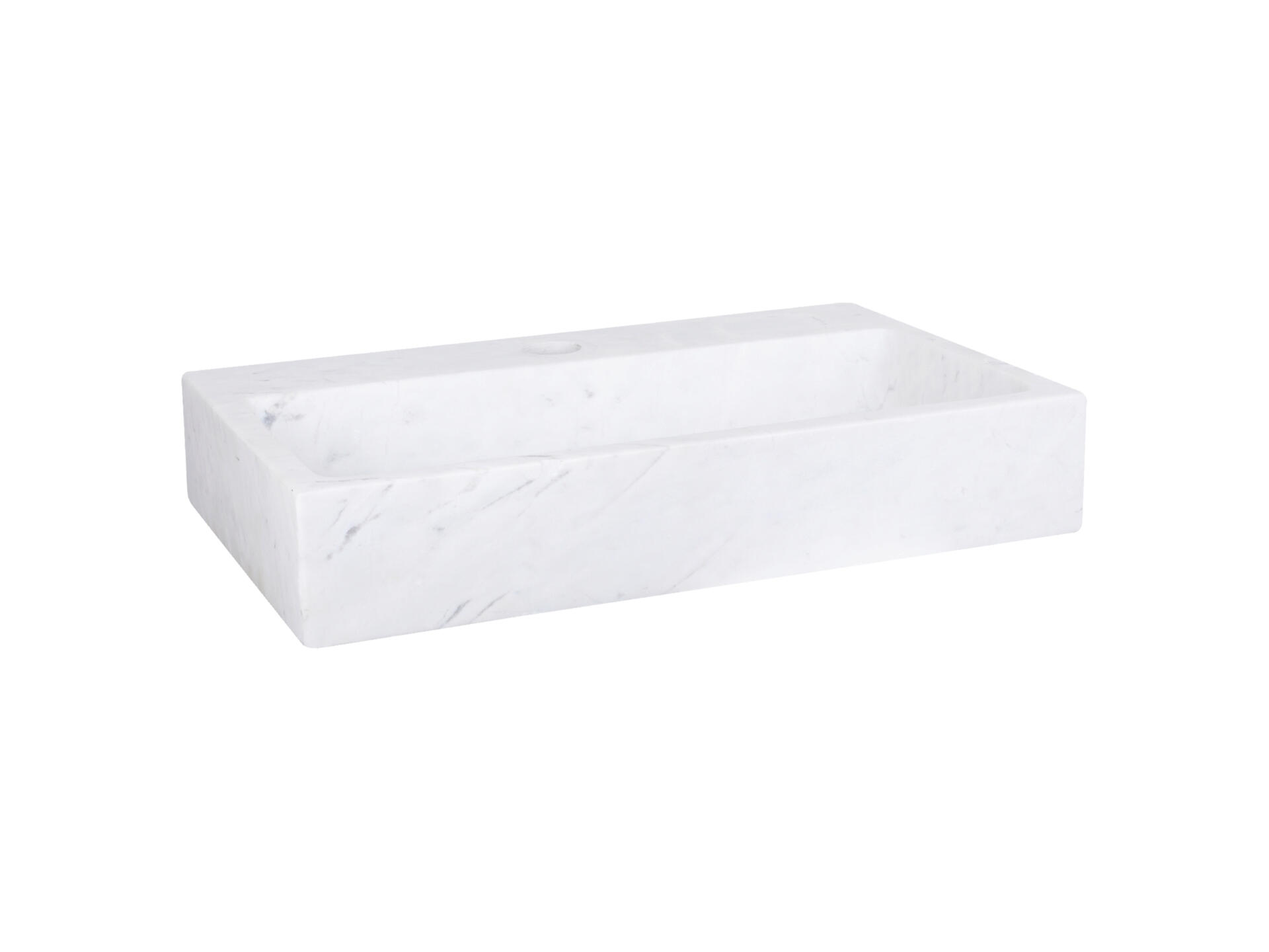 Differnz Flat lave-mains 38x24 cm marbre blanc