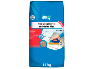 Knauf Flex-voegmortel 15kg cementgrijs