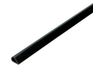 Arcansas Flexibel profiel 1m 5mm PVC zwart