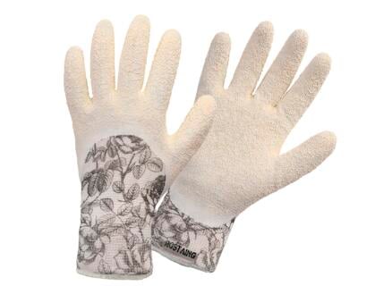 Flower gants de jardinage 7 polyester blanc