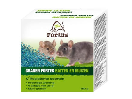Fortus Forté granen tegen ratten en muizen 6x25 g