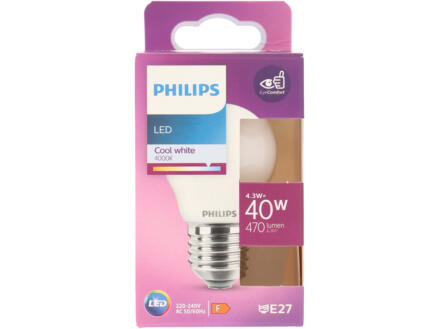 Philips Frosted LED kogellamp E27 4,3W 1