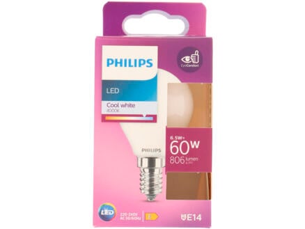 Philips Frosted ampoule LED sphérique E14 6,5W