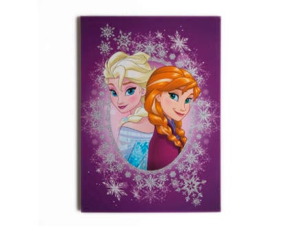 Disney Frozen Elsa & Anna canvasdoek 50x70 cm paars 1