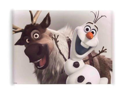 Disney Frozen Olaf & Sven canvasdoek 70x50 cm 1