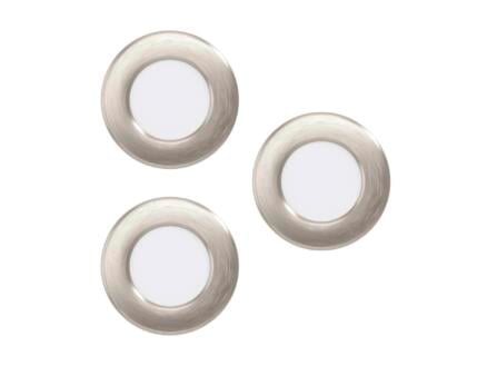 Eglo Fueva 5 LED inbouwspot 2,7W nikkel 3 stuks