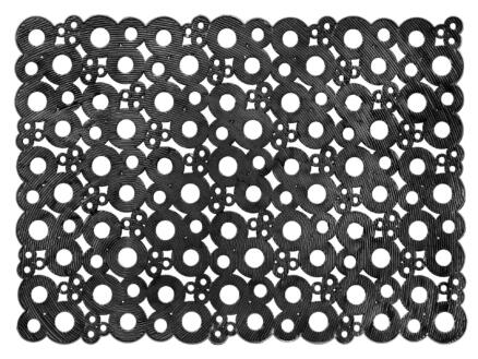 Funky Bubbels paillasson caillebotis caoutchouc 50x70 cm noir 1