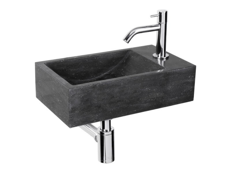 Differnz Furan lave-mains 40x23x11 cm robinet compris gris
