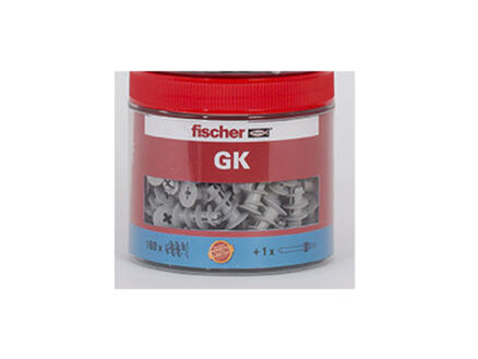 Fischer GK gipsplaatpluggen 4,5x33 mm + montagehulpstuk 160 stuks 1