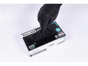 Gants jetables M nitrile 100 pièces noir