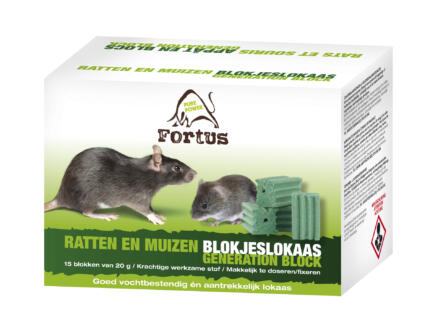Fortus Generation Block appât anti-rats & anti-souris 15x20 g 1