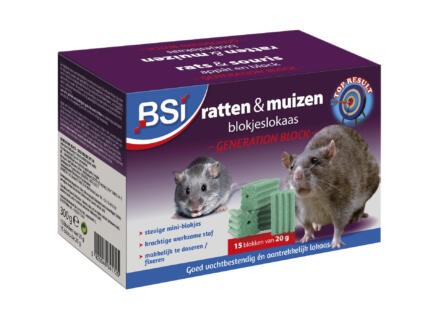 BSI Generation Block blokjeslokaas tegen muizen en ratten 15x20 g 1