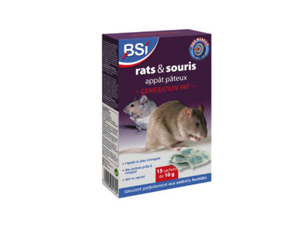 Bsi Generation grain'tech pastalokaas tegen ratten en muizen 150g