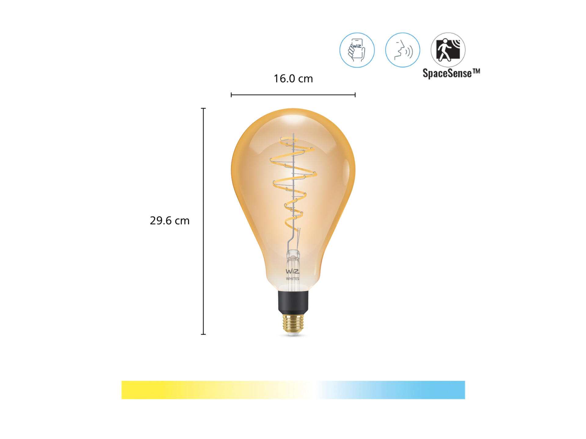 Giant LED peerlamp filament E27 25W