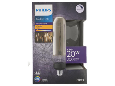 Philips Giant Modern Smoky LED globelamp filament E27 6,5W wit dimbaar 1