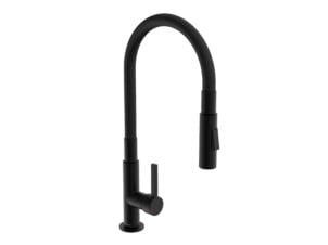 Schutte Glasgow robinet de cuisine softtouch noir mat