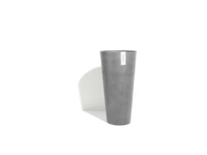 Ecopots Globe High pot à fleurs conique 28x60 cm gris
