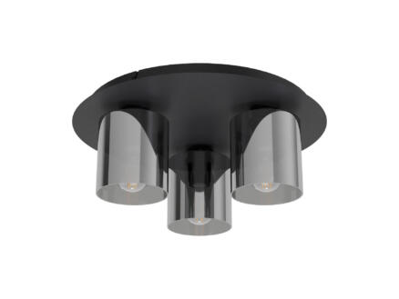 Eglo Gorosiba plafondlamp E27 max. 3x40 W zwart/transparant 1