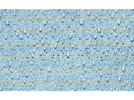 Gouttes tapis de bain 200x65 cm bleu 1