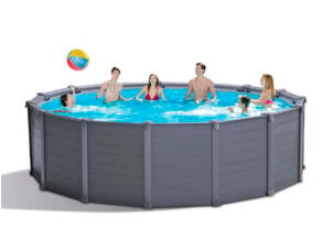Intex Graphite Panel piscine hors sol 478x124 cm + pompe