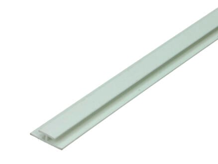 Arcansas H-profiel 1m 2,2x1,1cm PVC wit 1