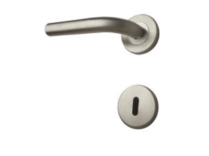 Solid H002 deurklinkset op rozet 50mm inox