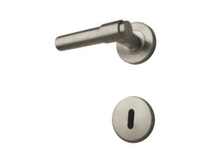 Solid H007 deurklinkset op rozet 50mm inox