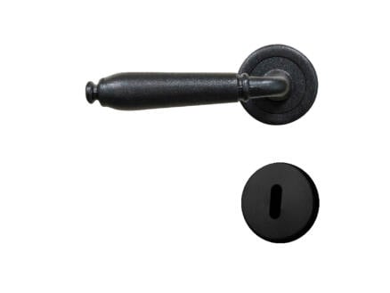 Solid H009 deurklinkset op rozet 50mm zwart 1