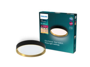 Philips Hanno plafonnier LED rond 24W noir/or