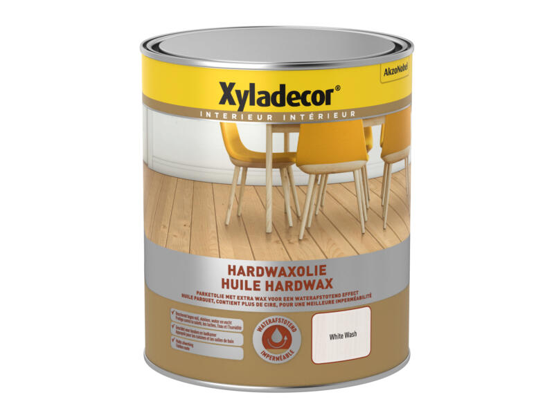Xyladecor Hardwax huile cire parquet mat 750ml white wash