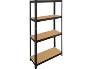 Practo Home Heavy Duty étagère 150x75x30 cm métal/bois noir