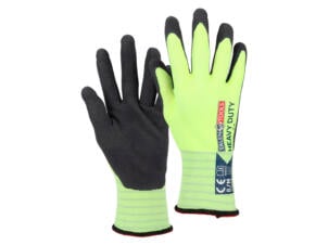 Talen Tools Heavy Duty gants de travail L revêtement latex jaune fluo