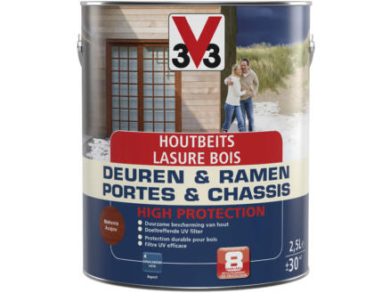 V33 High Protection houtbeits ramen & deuren zijdeglans 2,5l mahonie 1