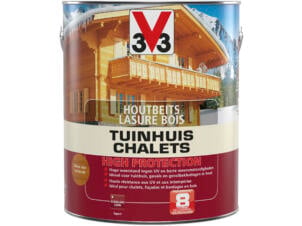 V33 High Protection houtbeits tuinhuis zijdeglans 2,5l lichte eik