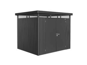 Biohort HighLine H3 abri de jardin 275x235x222 cm avec double porte gris foncé métallique