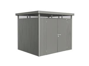 Biohort HighLine H3 abri de jardin 275x235x222 cm avec double porte gris quartz métallique