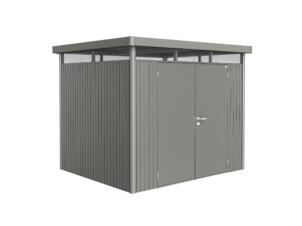 Biohort HighLine H3 tuinhuis 275x235x222 cm met dubbele deur kwartsgrijs metallic