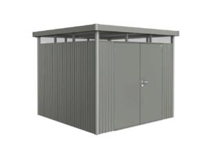 Biohort HighLine H4 tuinhuis 275x275x222 cm met dubbele deur kwartsgrijs metallic