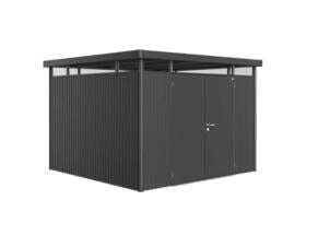 Biohort HighLine H6 tuinhuis 315x315x222 cm met dubbele deur donkergrijs metallic