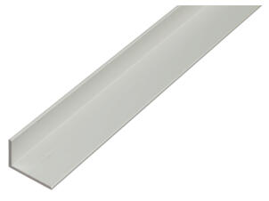 Hoekprofiel 20x10x1 mm 100cm geanodiseerd aluminium zilver