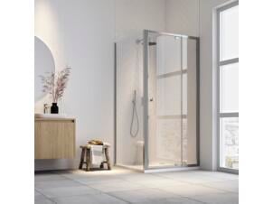 Sealskin Hooked douchedraaideur met zijwand 90x90 cm verstelbaar helder glas