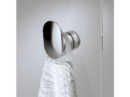 Sealskin Hooked porte de douche pivotante avec paroi latérale 90x90 cm verre transparent