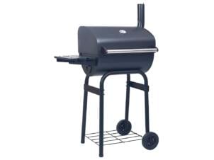 Houtskool barbecue roker met onderschap zwart