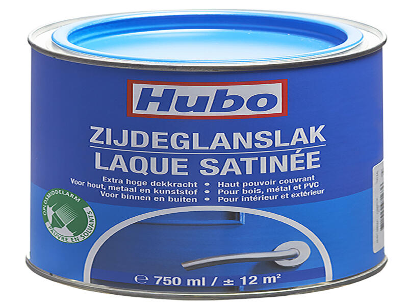Hubo lak zijdeglans 0,75l helder blauw
