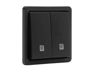 Niko Hydro double bouton-poussoir à témoin noir