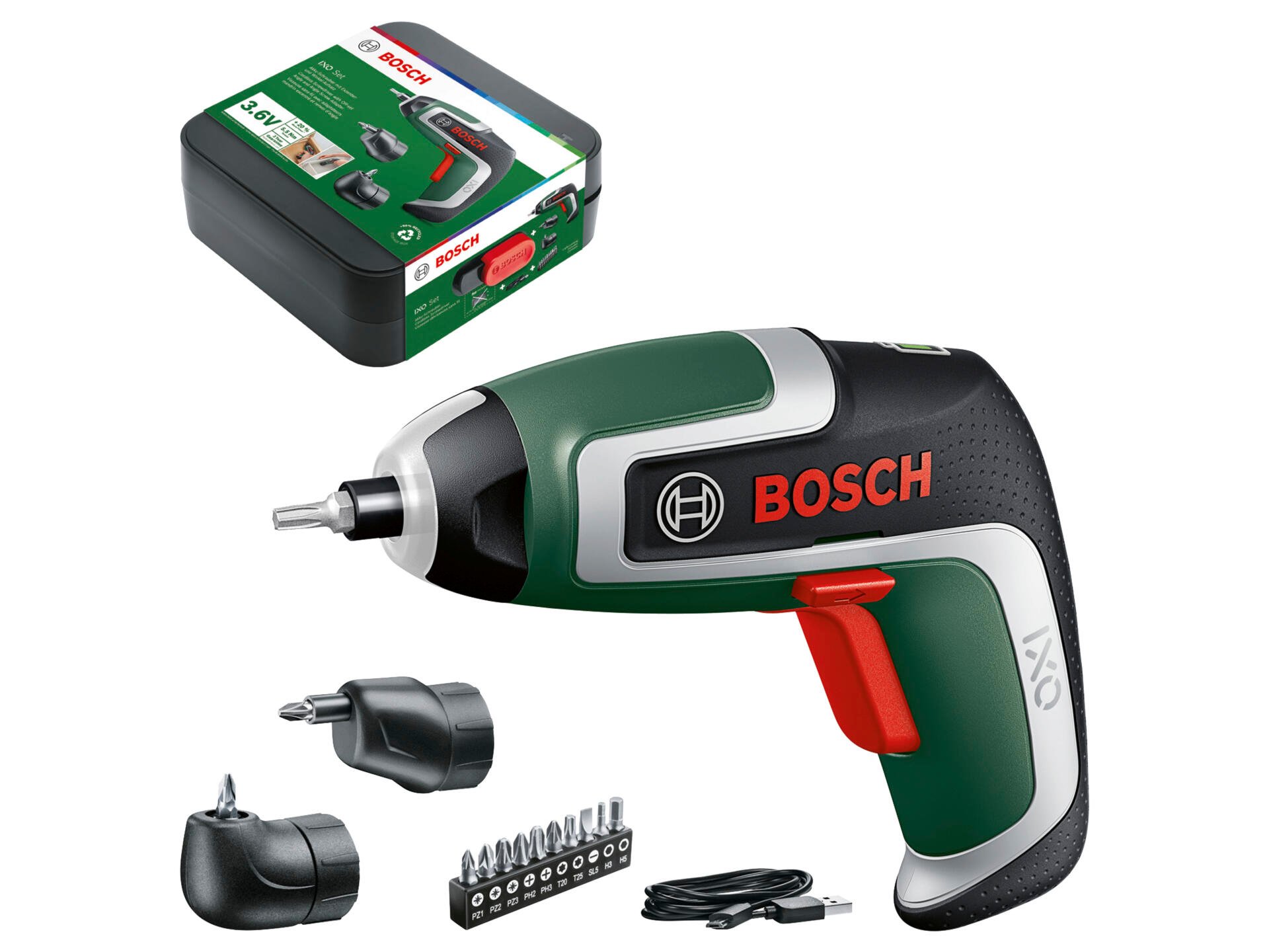 Bosch IXO 7 visseuse sans fil 3,6V + chargeur + accessoires