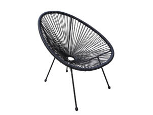 Garden Plus Ibiza chaise lounge noir