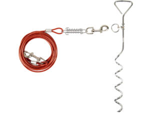 Flamingo Igla piquet d'attache 46cm avec câble 7,5m
